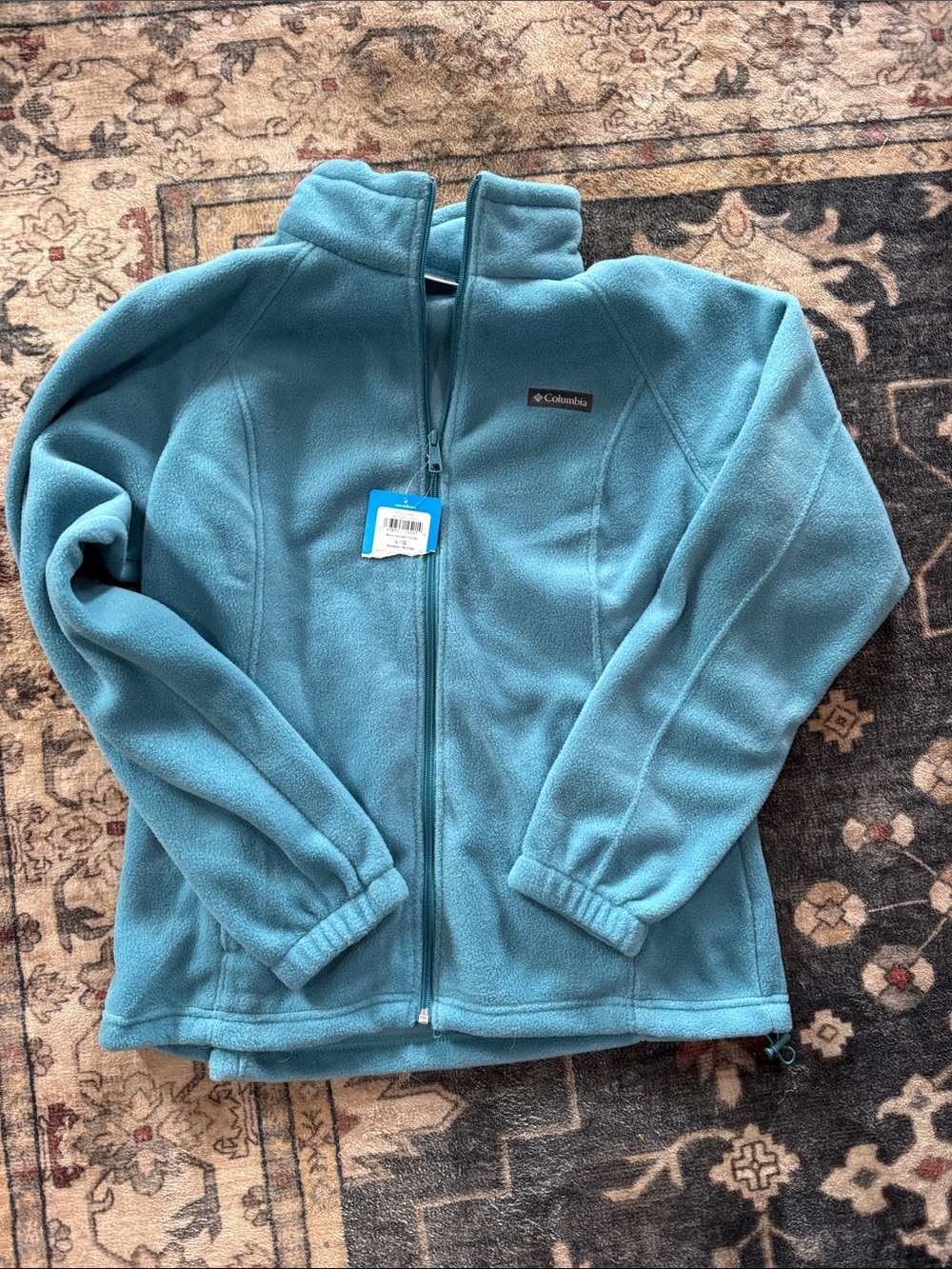 Columbia Teal Lightweight Full-Zip Fleece Jacket